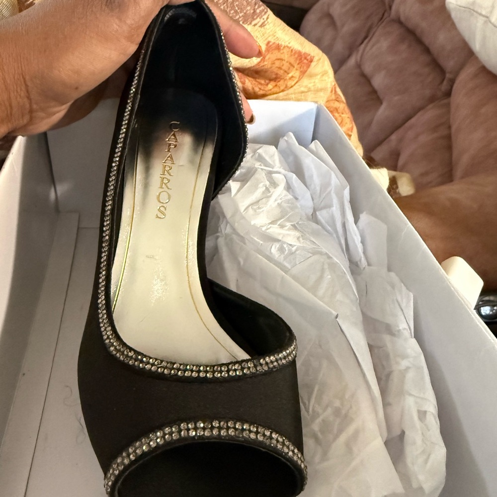 Caparros Black Embellished Heels